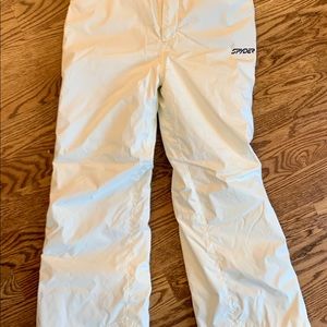 BEAUTIFUL WHITE SPYDER INSULATED SKI PANTS